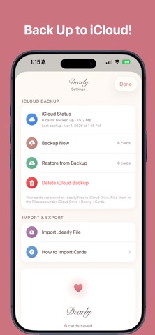 Dearly: Card Saver & Scanner iPhone screenshot