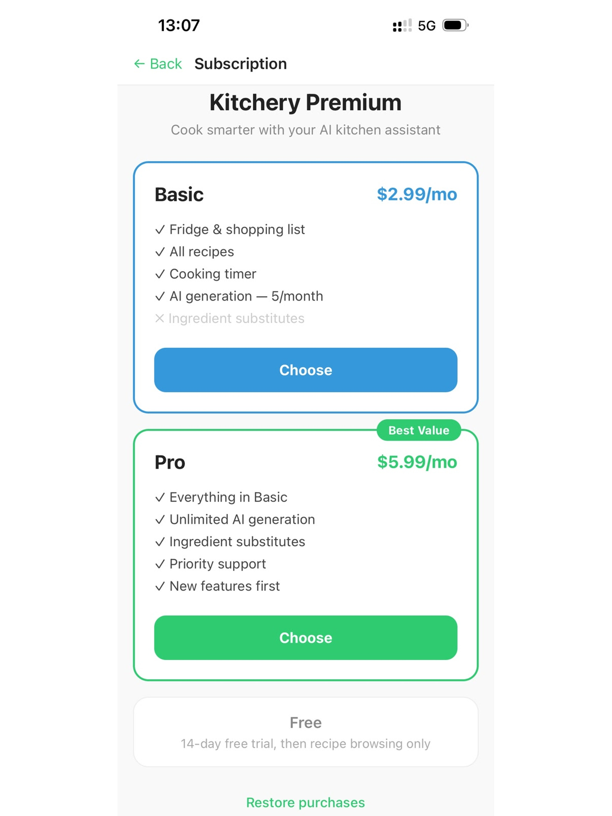 Kitchery - Recipe & Fridge