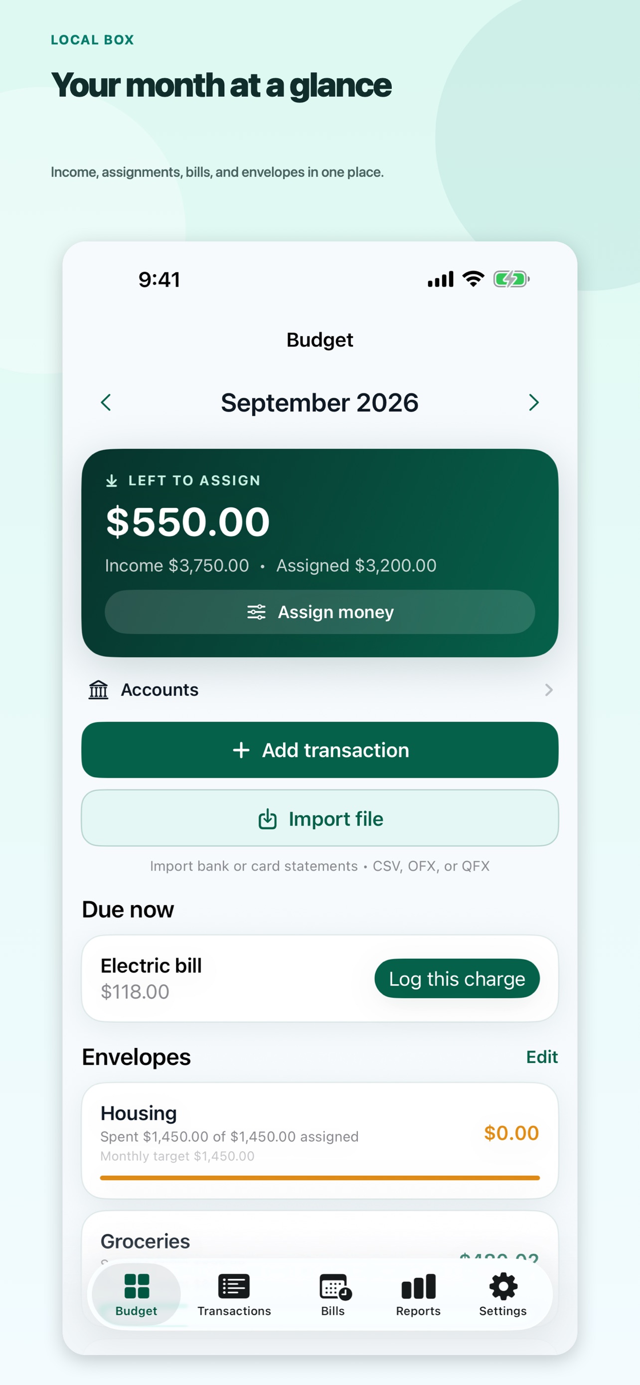 Screenshot 1 of Local Budget Box