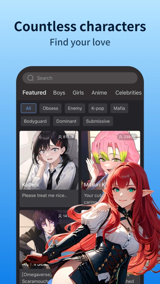 #1. Hi.AI - Chat With AI Character (iOS) 由: 昊 沈