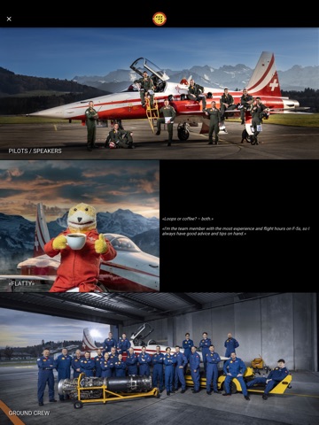 Patrouille Suisse iPad screenshot
