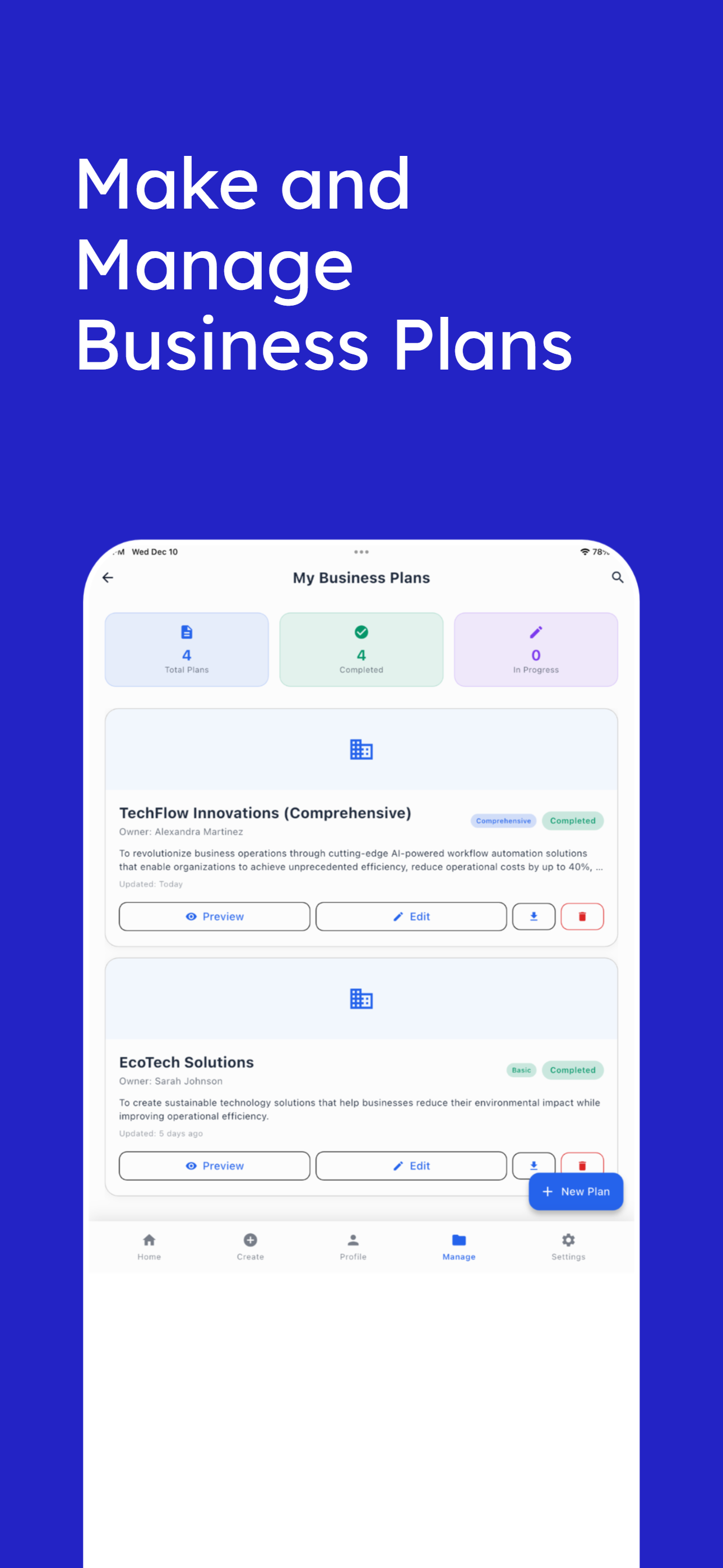 Business Plan AI & Card Maker screenshot 4
