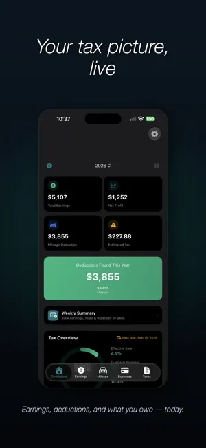 GigLedger Mileage Tax Tracker screenshot 2