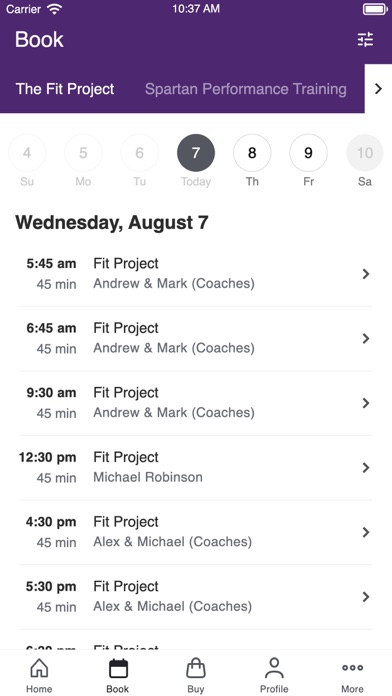 Project: U Fitness Screenshot