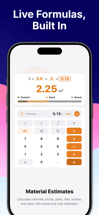 Construction Calculator & Cost Screenshot 5 of 5