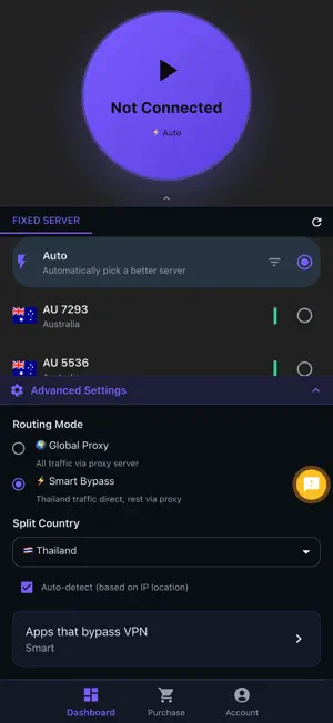 Overleap VPN screenshot 4