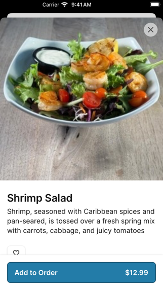 Ocean Blue Caribbean iPhone screenshot 3 - Food & Drink app