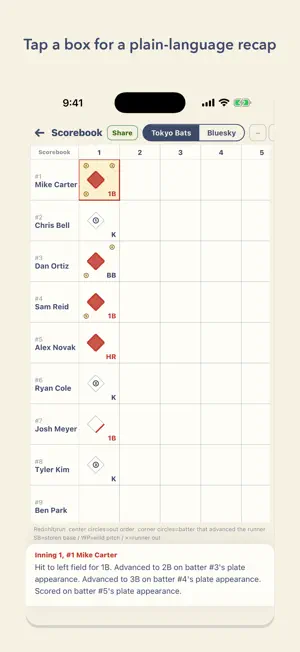 Batto: Baseball Scorebook screenshot 3