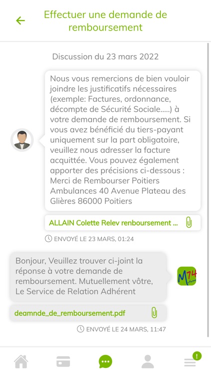 Mutame74, mon espace adhérent