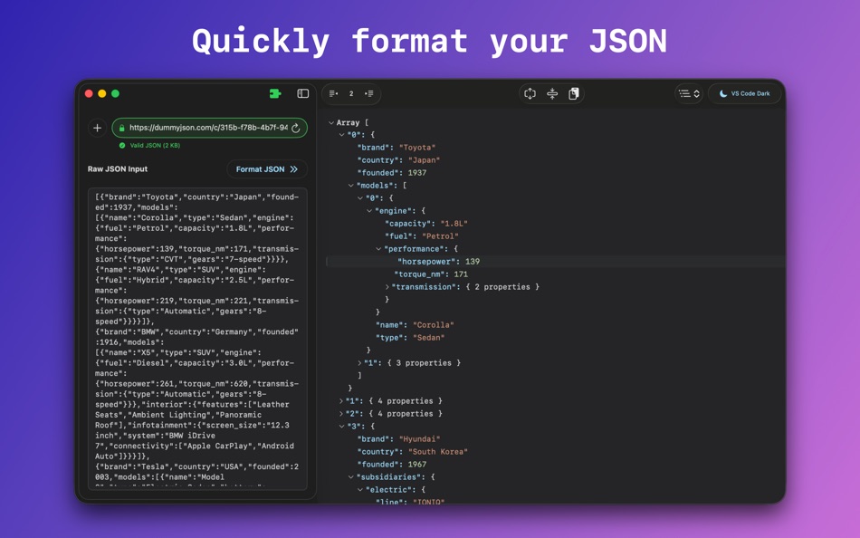 #3. Pretty JSON Formatter (macOS) โดย: Thanh Nguyen