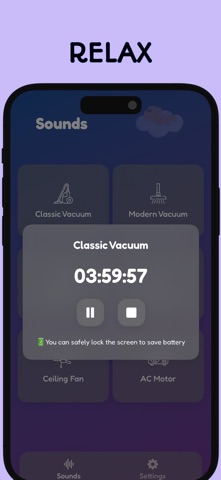 Vacuum Sounds for Baby Sleep screenshot