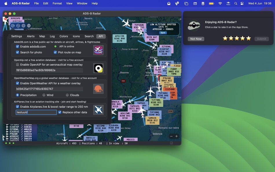 #10. ADS-B Radar (macOS) 由: Jan Nutbroek
