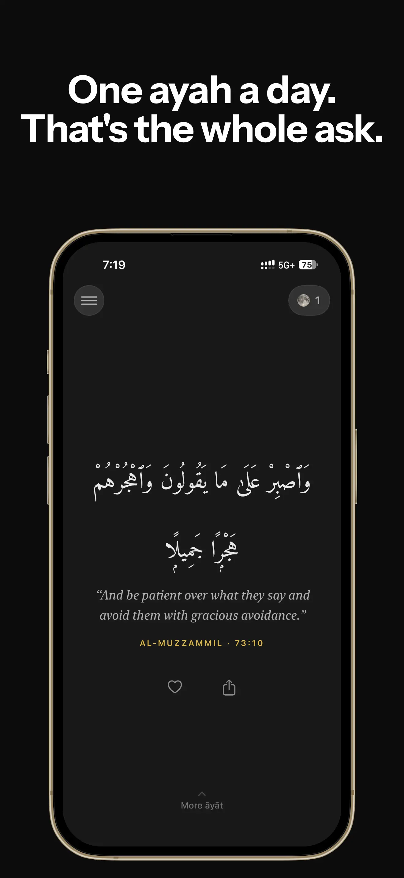 Quran Ayah Widget on iOS