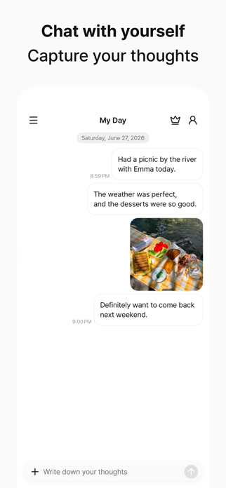 Chat Journal: Private Diary Screenshot 1 of 4