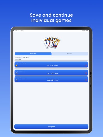 Tressette & Briscola counter iPad screenshot