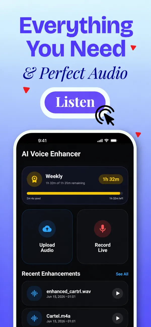 Screenshot #2 pour Ai Audio Enhancer