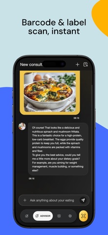 Eatibo: AI Food Scan & Record iPhone screenshot