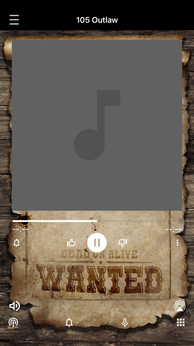 105 Outlaw app screenshot
