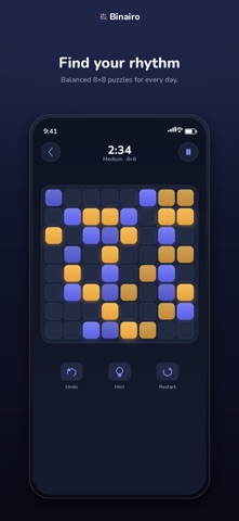 Binairo - Logic Puzzle Screenshot 3 of 4