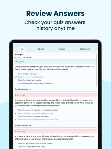 NREMT EMR Exam Prep 2026 iPad screenshot