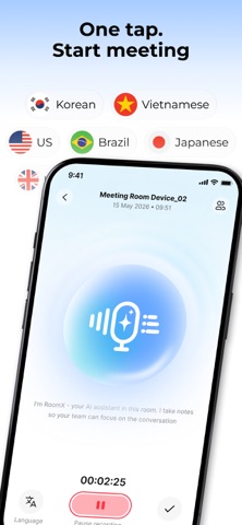 RoomX: AI Meeting Room iPhone screenshot