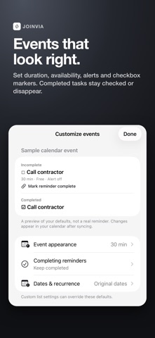 JoinVia: Reminders to Calendar Screenshot 7 of 8