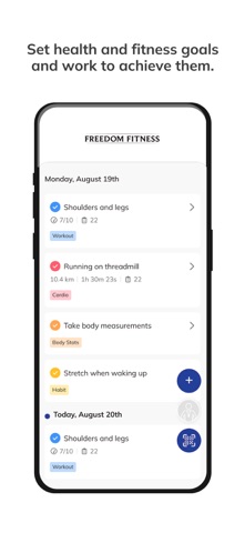 Freedom Fitness App screenshot