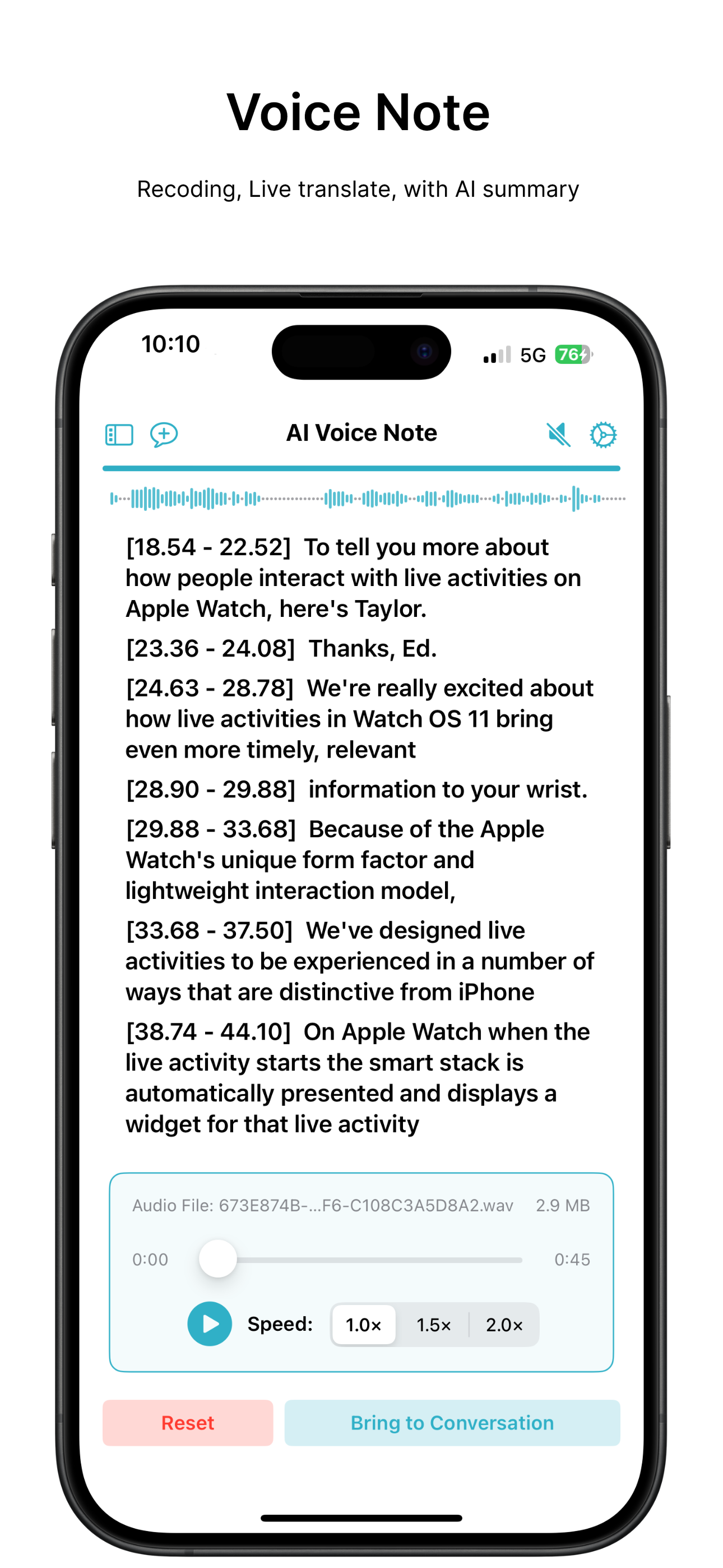 On-Device AI: TTS, STT & Chat