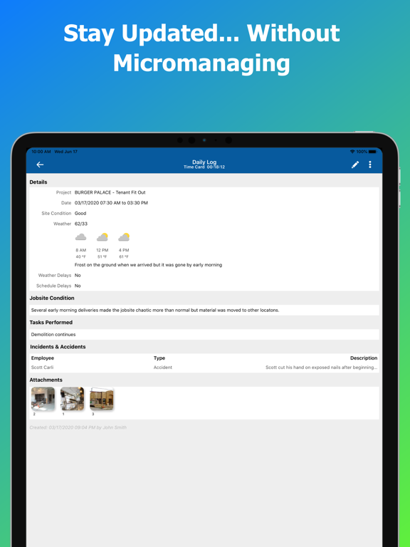 Contractor Foreman iPad screenshot 8 - Business app