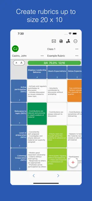 Rubric Scorer (cloud) screenshot 1