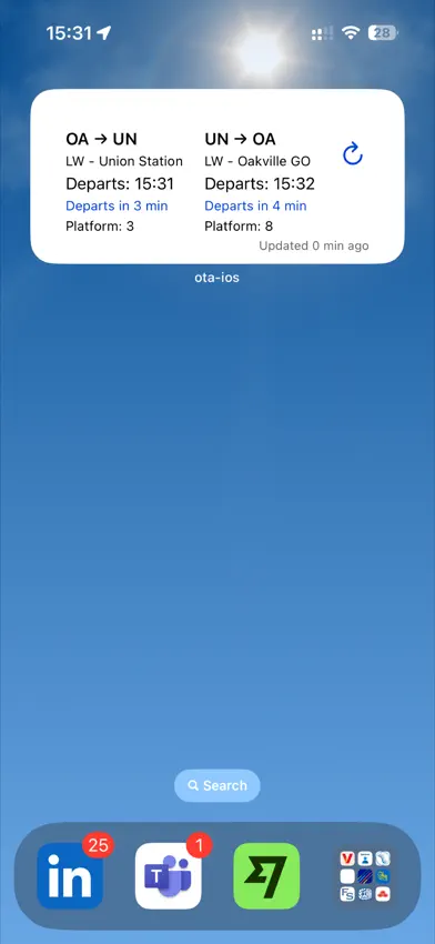 OntarioTransit Departure Times screenshot 2