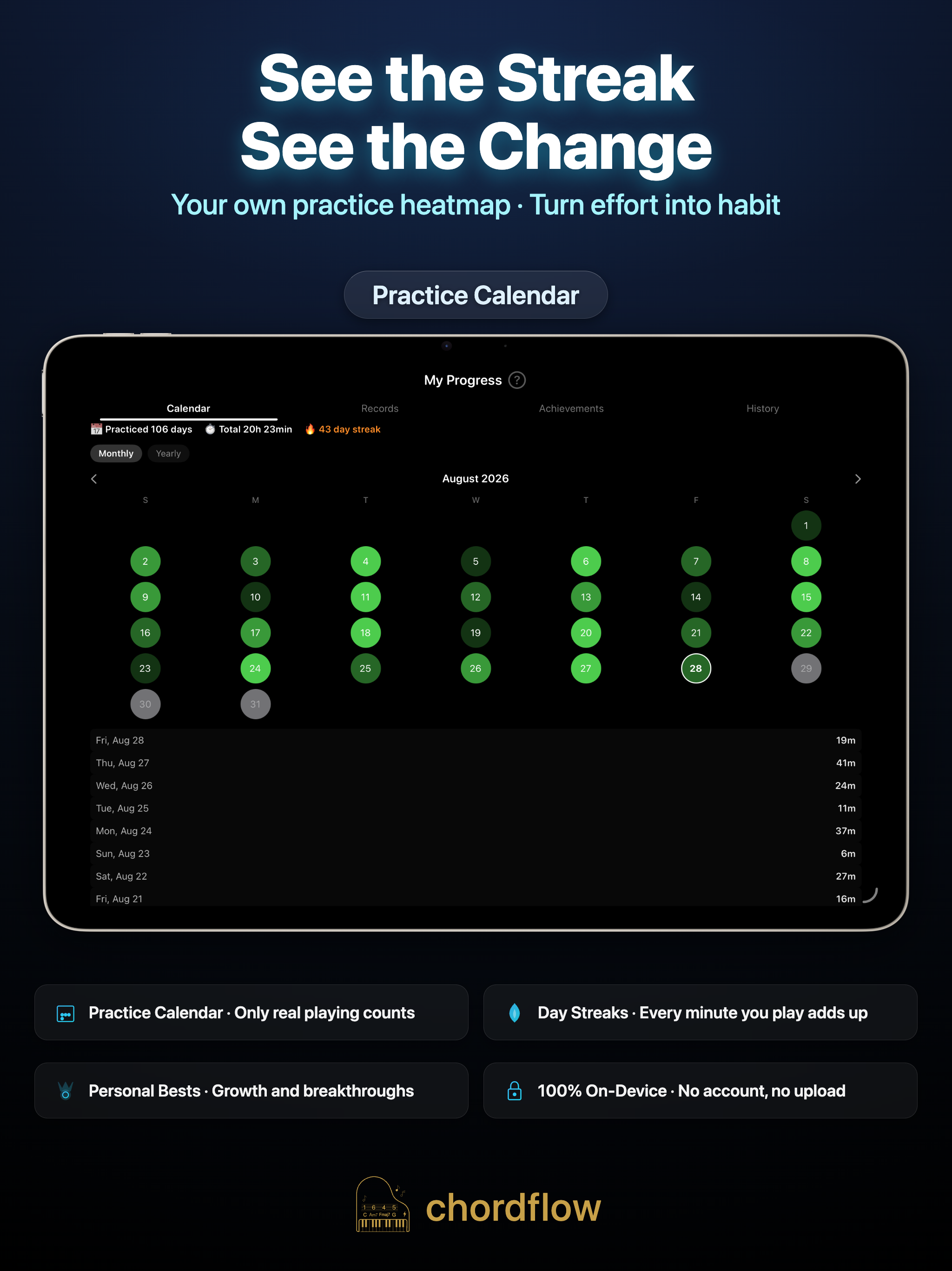 ChordFlow: Piano Chord Trainer screenshot 11