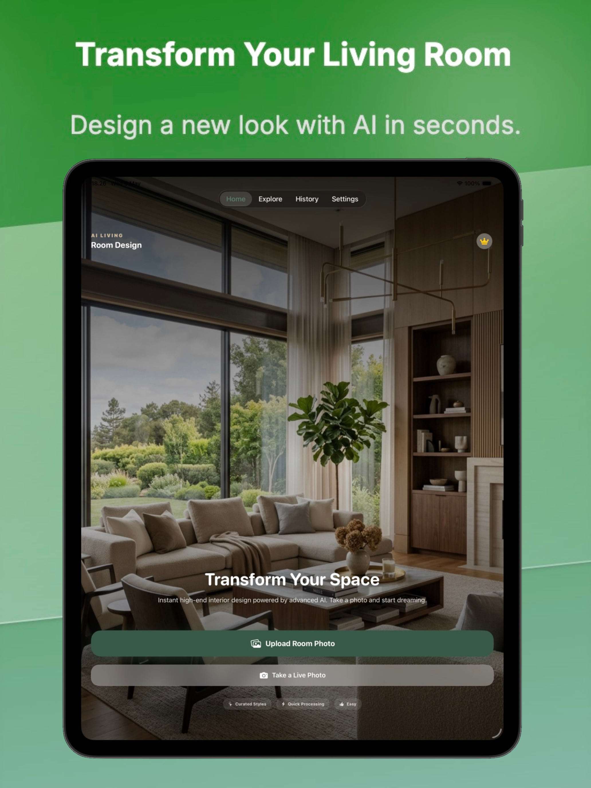 SpaceAI: Living Room Design