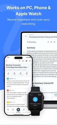 Notta Transcribe Voice to Text iPhone screenshot