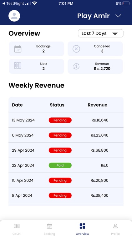 FS Vendor(Sport Court Manager)