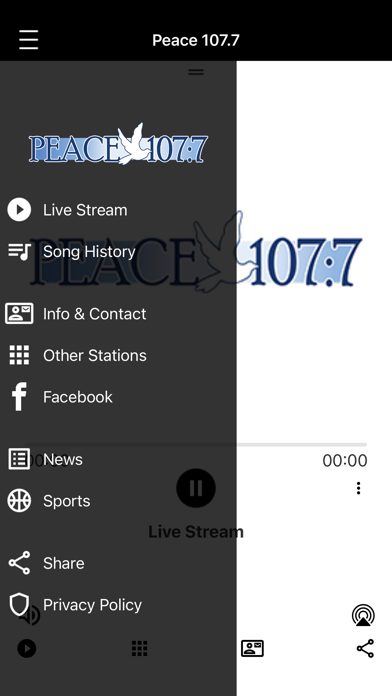 Peace 107:7 iPhone screenshot 2 - Entertainment app