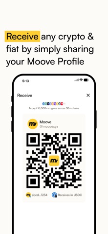 Moove App: Transact Crypto iPhone screenshot