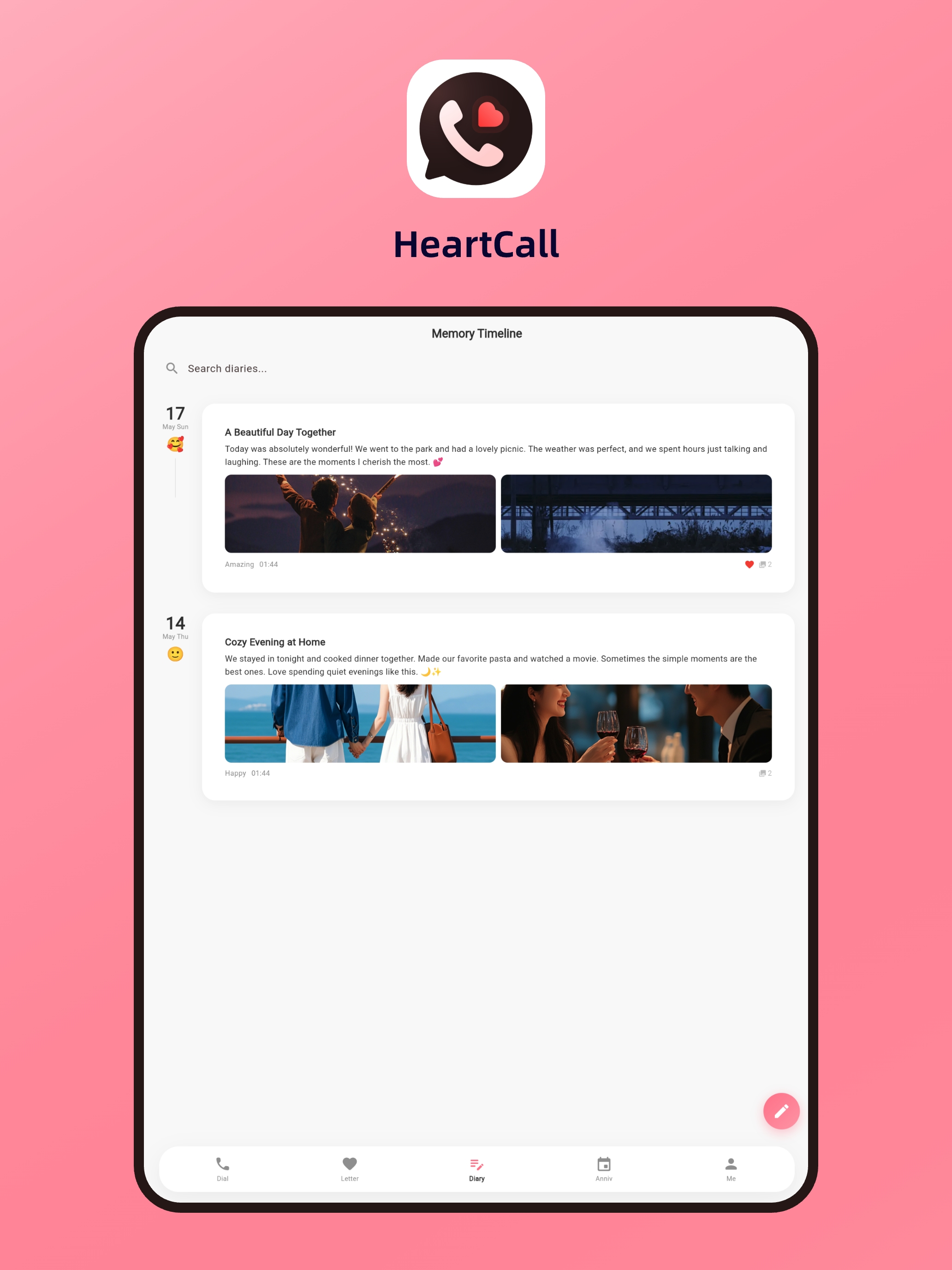HeartCall-Private Couple Diary