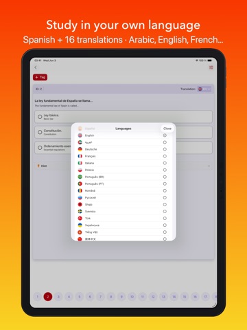 CCSE Nacionalidad Española ◎ iPad screenshot