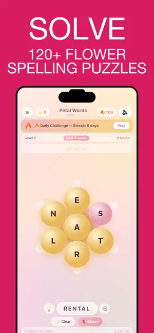 Petal Words: Anagram Word Game screenshot 1
