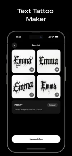 Screenshot von Tattoo AI – Tattoo-Designs auf dem iPhone 3