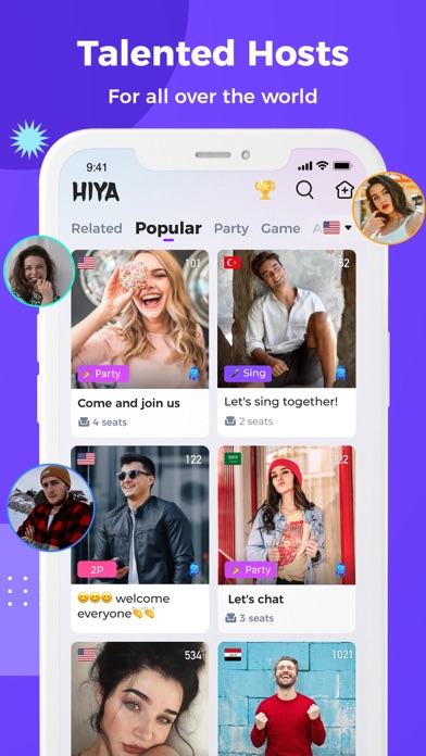 Hiya - Group Voice Chatroom Screenshot