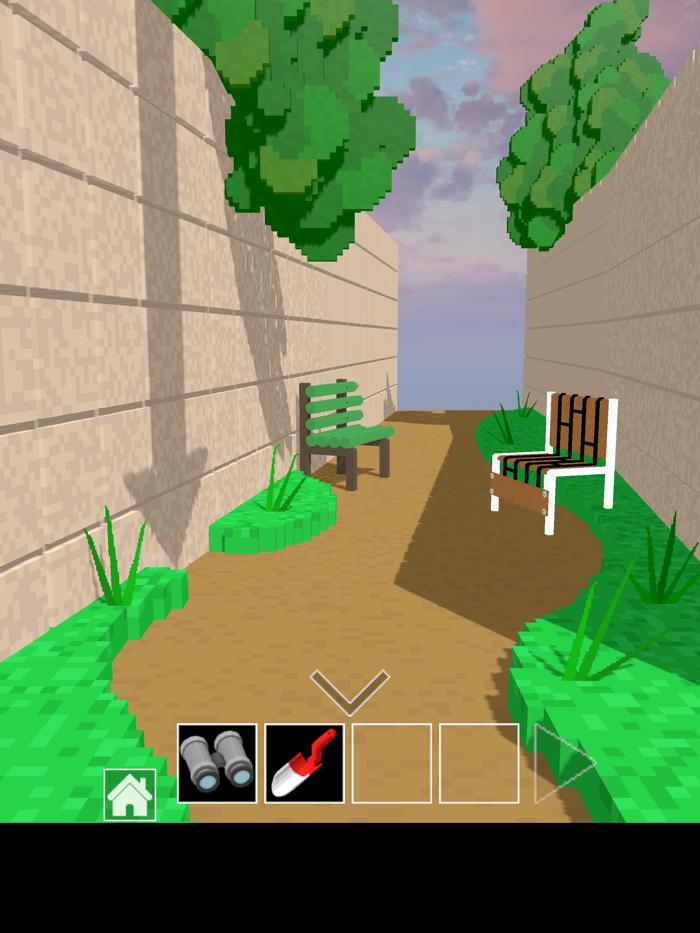 脱出ゲーム　道とベンチ