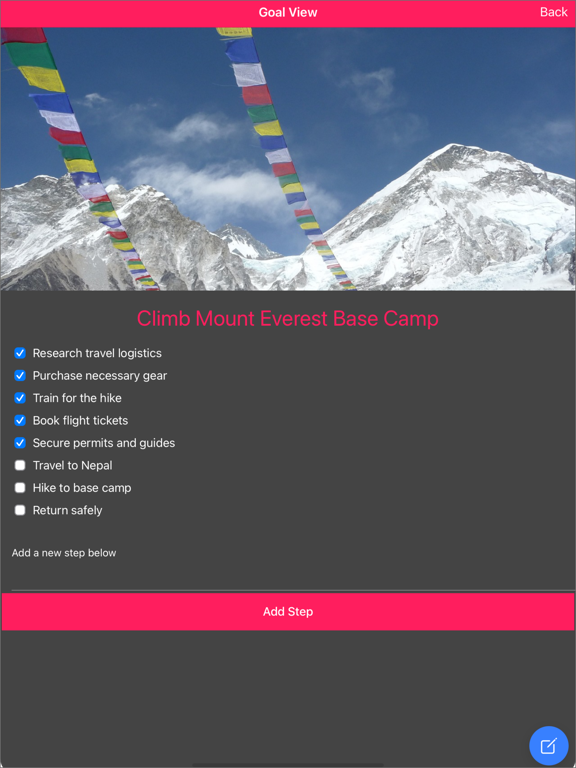 Screenshot #5 pour Goal Planner Steps to Success