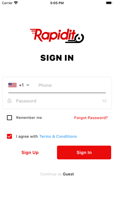 Rapidito shop Screenshot