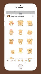 Butterbear Animated Stickers screenshot