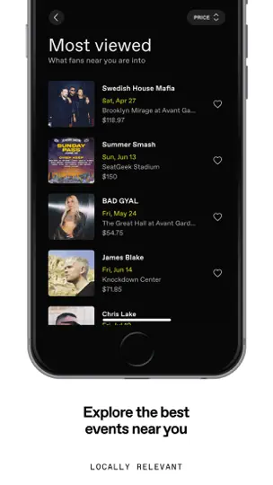 DICE: Live Shows iPhone Screenshot 2