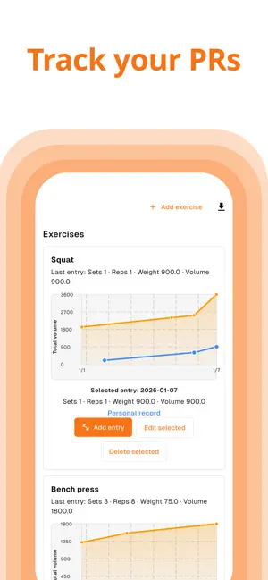 Gym Progressive Overload Track screenshot 3