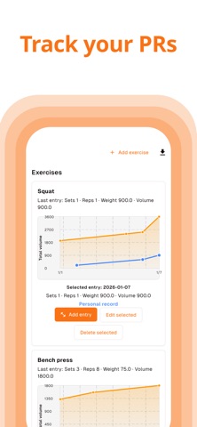 Gym Progressive Overload Track screenshot