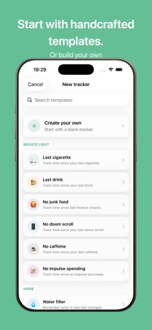 Tend: Days Since & Due Habit iPhone screenshot